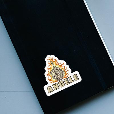 Sticker Angele Middlefinger Laptop Image