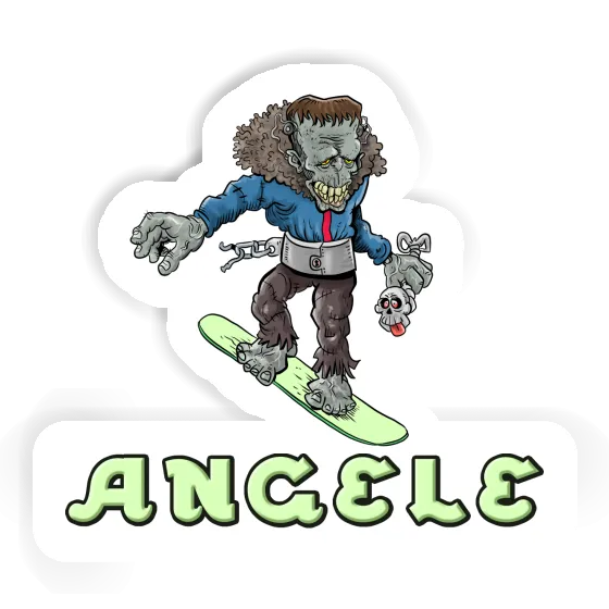 Angele Sticker Snowboarder Image