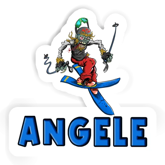 Sticker Angele Skier Gift package Image