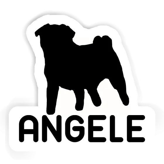 Sticker Pug Angele Laptop Image