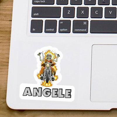 Angele Sticker Motorbike Rider Image