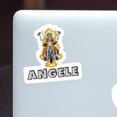 Angele Sticker Motorradfahrer Laptop Image