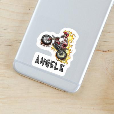 Sticker Angele Motocrossfahrer Notebook Image