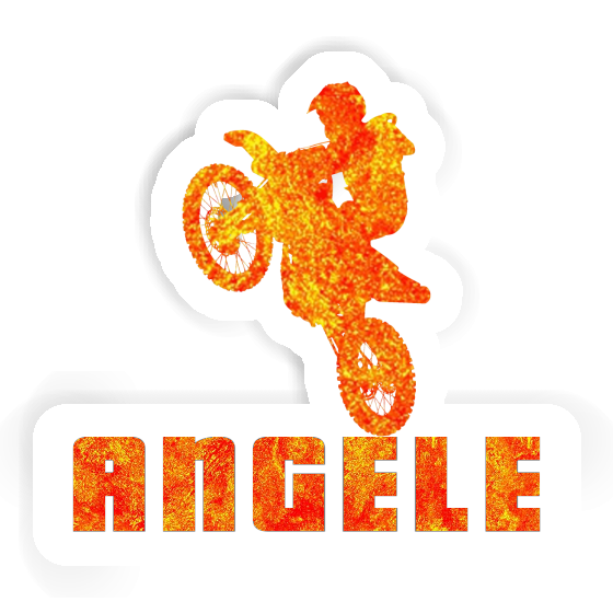 Angele Autocollant Motocrossiste Notebook Image