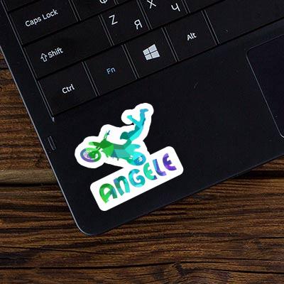 Sticker Angele Motocross Jumper Laptop Image