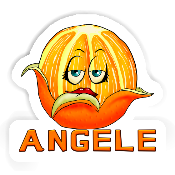 Sticker Angele Orange Notebook Image