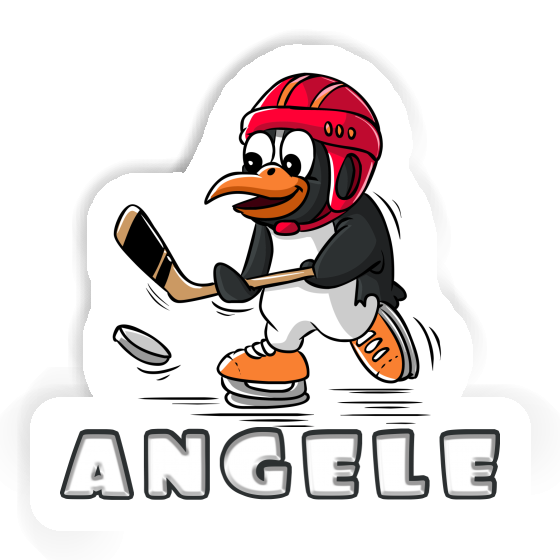 Pingouin de hockey Autocollant Angele Notebook Image