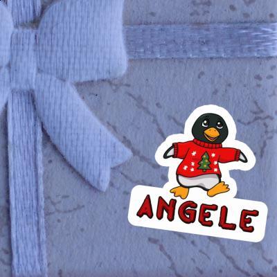 Christmas Penguin Sticker Angele Gift package Image