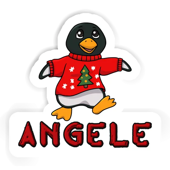 Christmas Penguin Sticker Angele Notebook Image