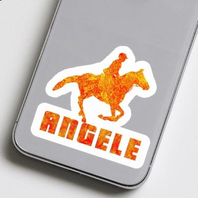 Angele Sticker Horse Rider Laptop Image