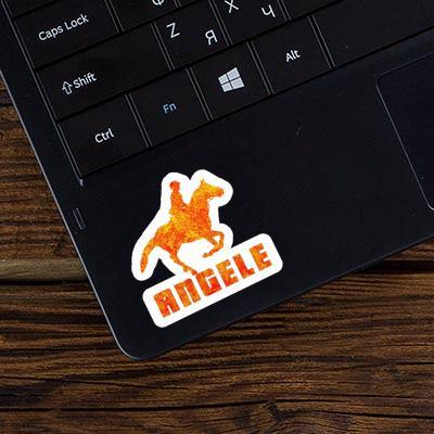 Angele Sticker Horse Rider Laptop Image