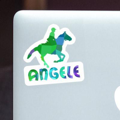 Horse Rider Sticker Angele Laptop Image