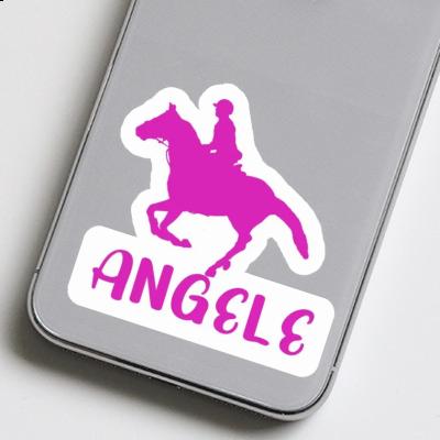 Horse Rider Sticker Angele Laptop Image