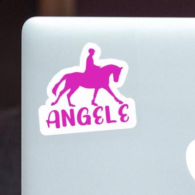 Horse Rider Sticker Angele Laptop Image