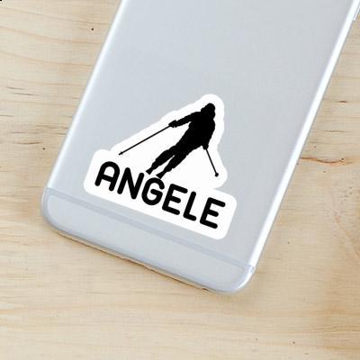 Skier Sticker Angele Image