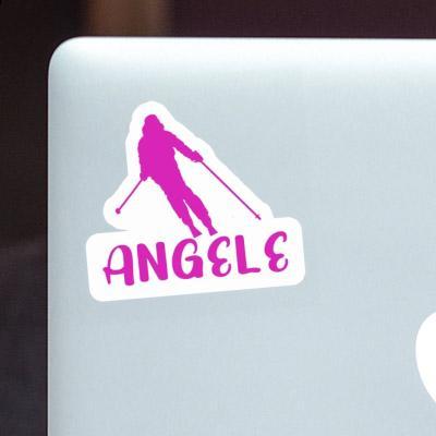 Angele Sticker Skier Laptop Image