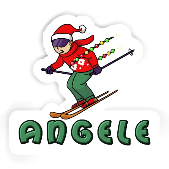 Sticker Skier Angele Laptop Image