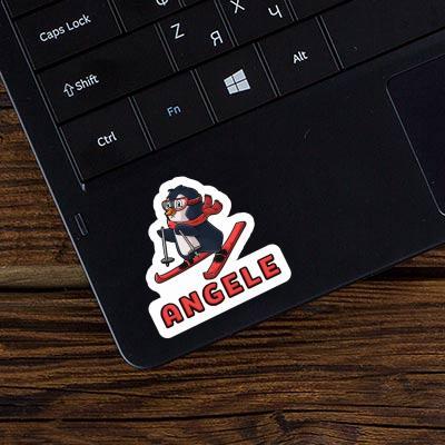 Angele Sticker Skier Notebook Image