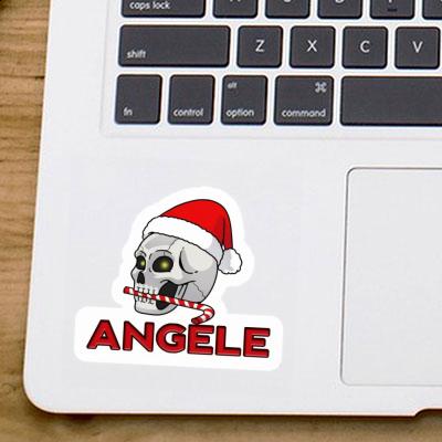 Angele Sticker Christmas Skull Laptop Image