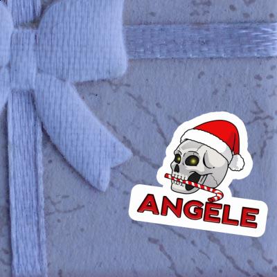 Angele Sticker Christmas Skull Laptop Image