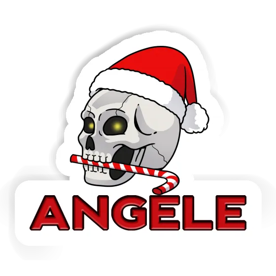 Angele Sticker Christmas Skull Notebook Image