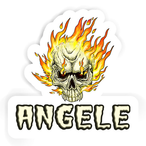 Skull Sticker Angele Laptop Image