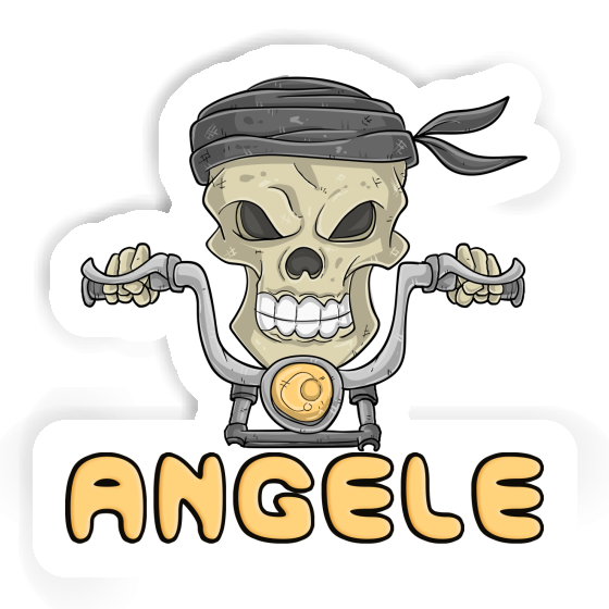 Sticker Motorbike Rider Angele Notebook Image