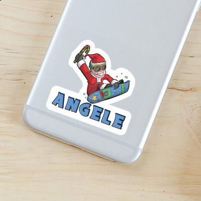 Snowboarder Sticker Angele Laptop Image