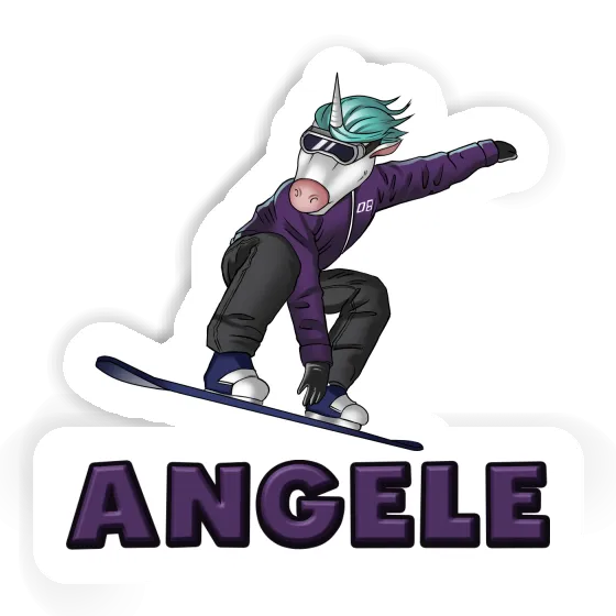 Angele Sticker Snowboarder Notebook Image