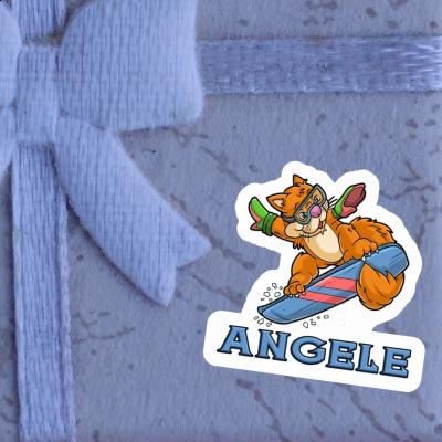 Snowboarder Sticker Angele Image