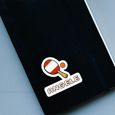 Table Tennis Paddle Sticker Angele Laptop Image