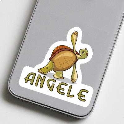 Angele Sticker Yoga Turtle Laptop Image