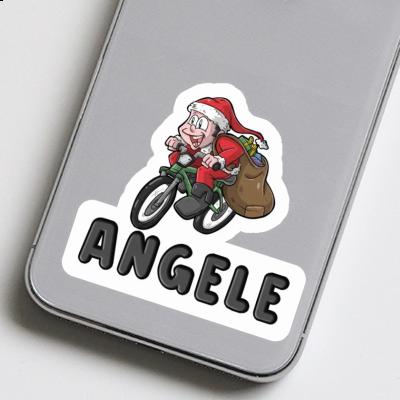 Bicycle Rider Sticker Angele Image