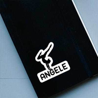 Angele Sticker Yoga Woman Notebook Image