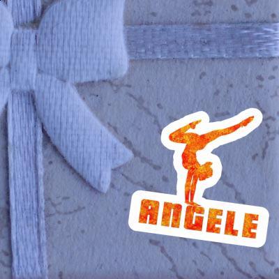 Sticker Yoga Woman Angele Laptop Image