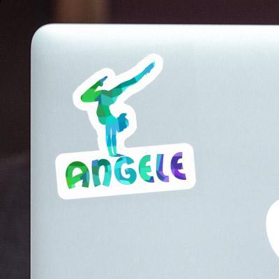 Angele Autocollant Femme de yoga Laptop Image