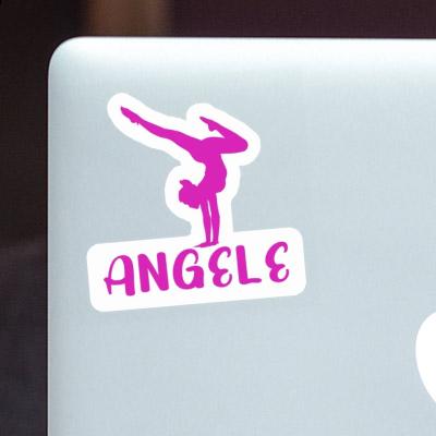 Angele Sticker Yoga Woman Laptop Image