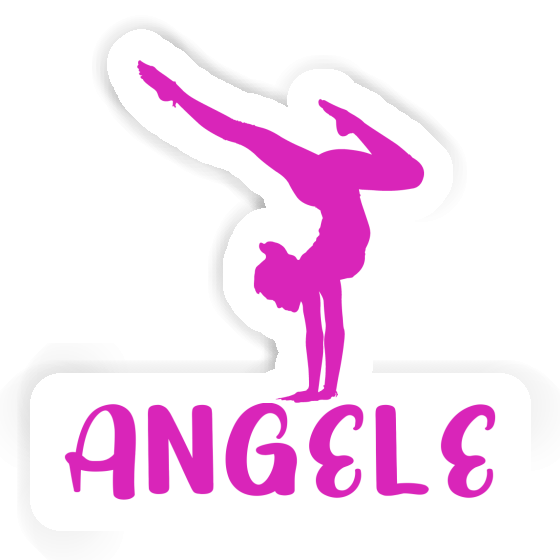 Angele Sticker Yoga Woman Image