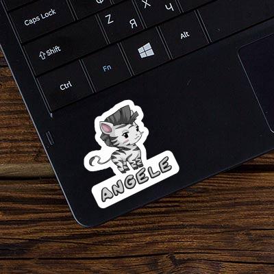 Aufkleber Angele Zebra Laptop Image