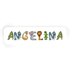 Sticker Angelina Animal Font Image