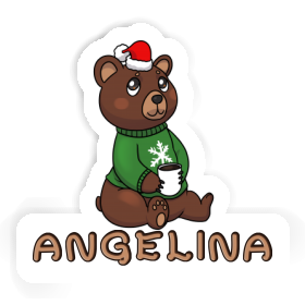 Angelina Sticker Christmas Bear Image