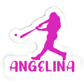 Sticker Angelina Baseball Player Image