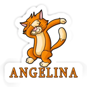 Sticker Dabbing Cat Angelina Image