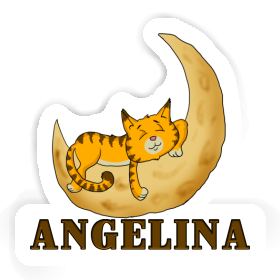 Sticker Angelina Sleeping Cat Image