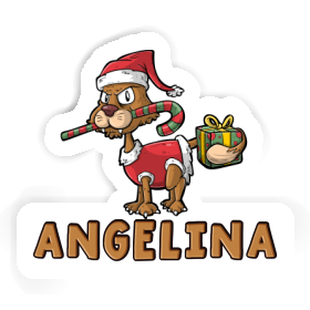 Sticker Christmas Cat Angelina Image