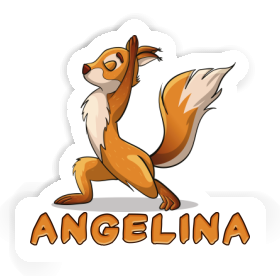 Angelina Sticker Yoga Squirrel Image