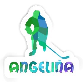 Angelina Aufkleber Eishockeyspieler Image