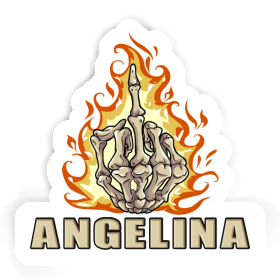 Mittelfinger Aufkleber Angelina Image