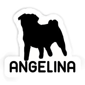 Pug Sticker Angelina Image