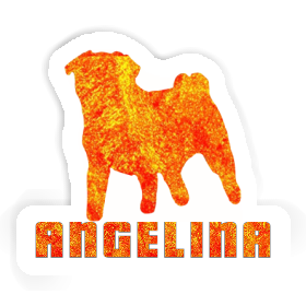 Sticker Angelina Pug Image